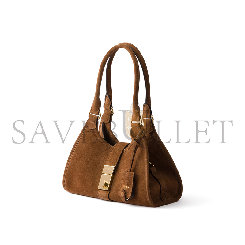 Pra*a small suede tote bag 1bg580 (26*18*12cm)